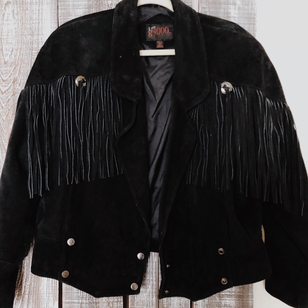 Vintage Suede Fringe Jacket